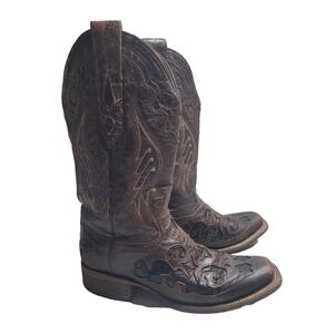 Corral Vintage Women's Western Square Toe Boots‎ 6.5 Brown